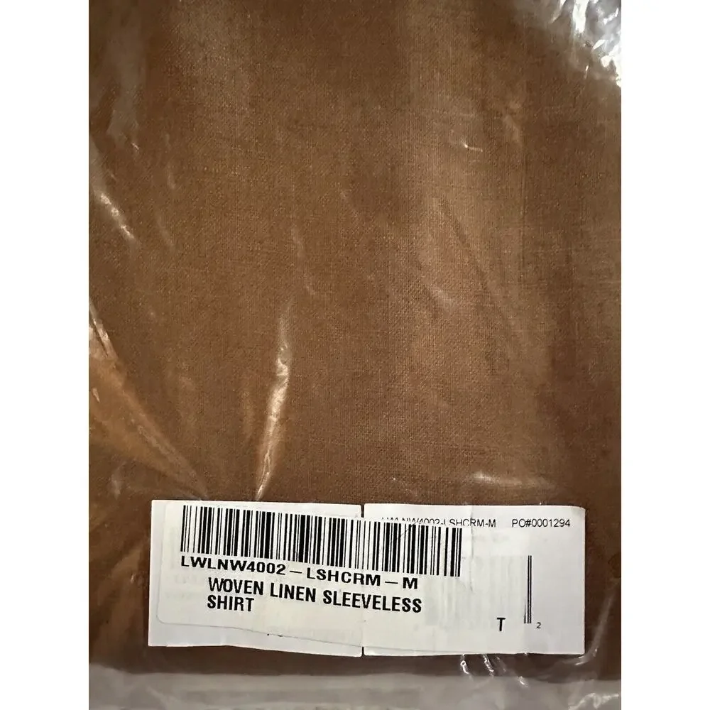 Lunya Woven Linen Sleeveless Shirt Tank in Brown Size Medium NWT - Picture 15 of 16